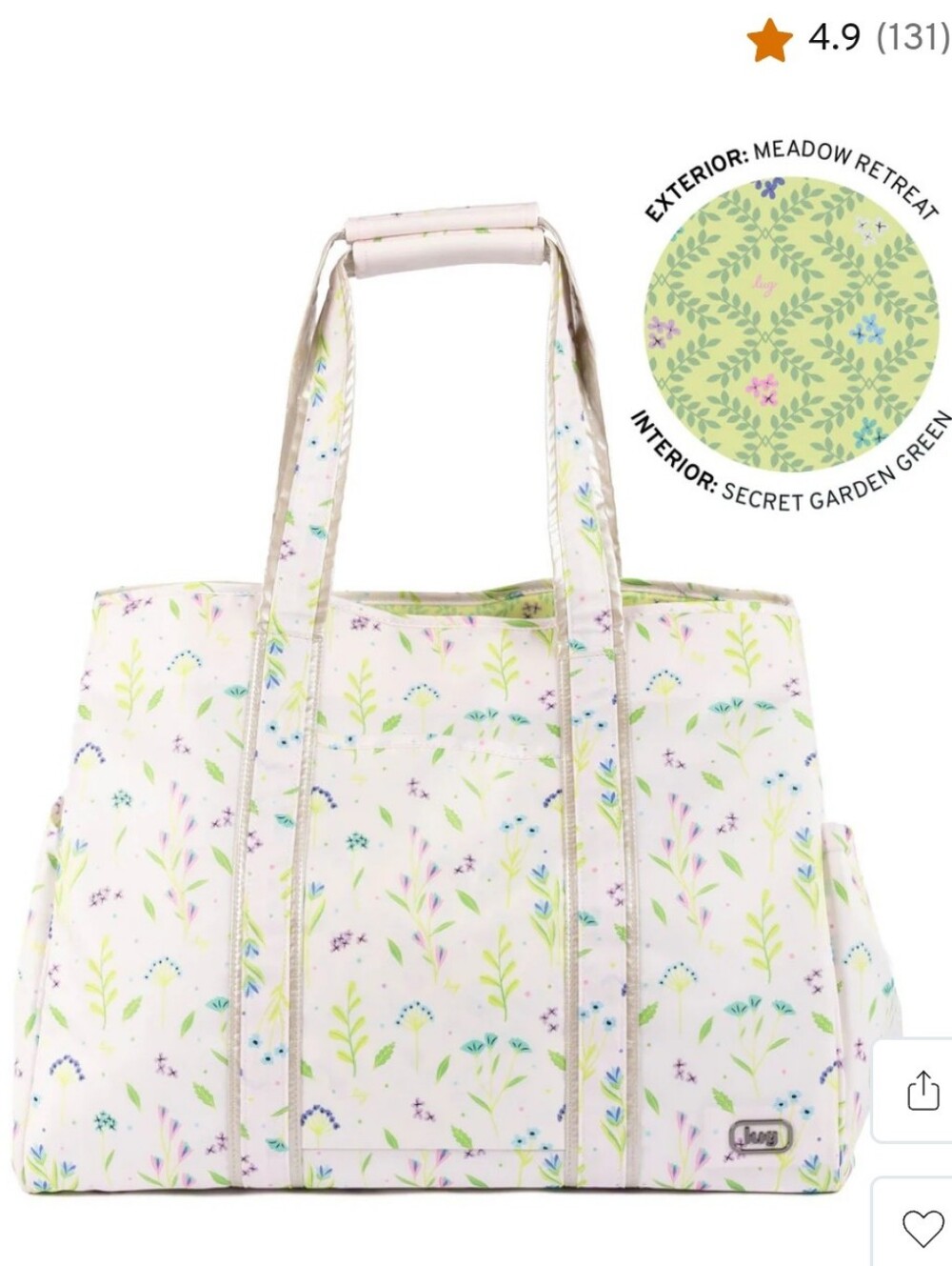 $90 Retail NWT Lug Rover XL Jumbo Expandable Tote - Popular Sold Out Print